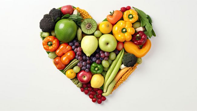 Herz aus Obst und Gemüse